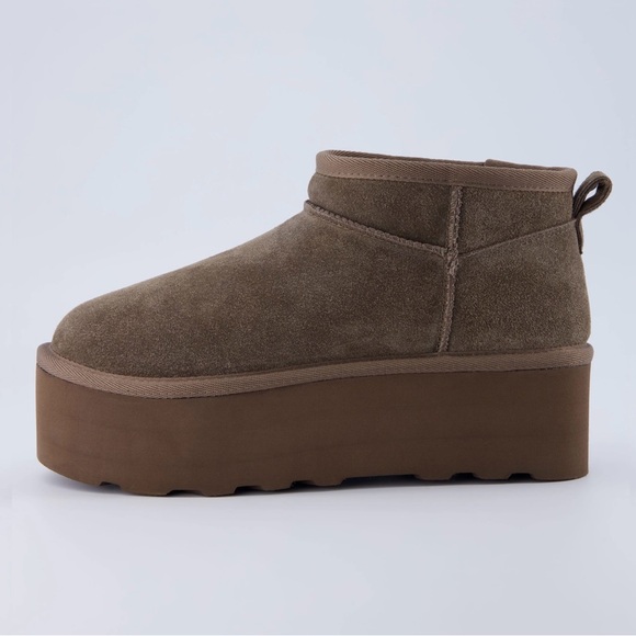 Cushionaire Shoes - Elegant Brown Suede Platform Shoes